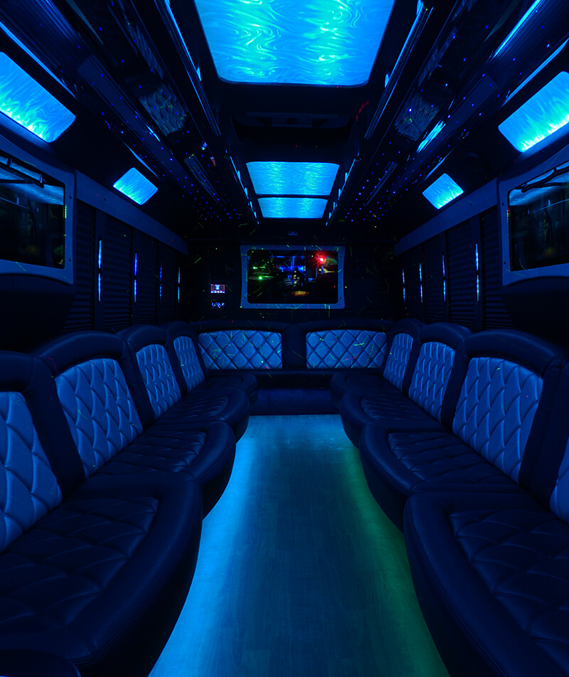 inside an Albuquerque party bus